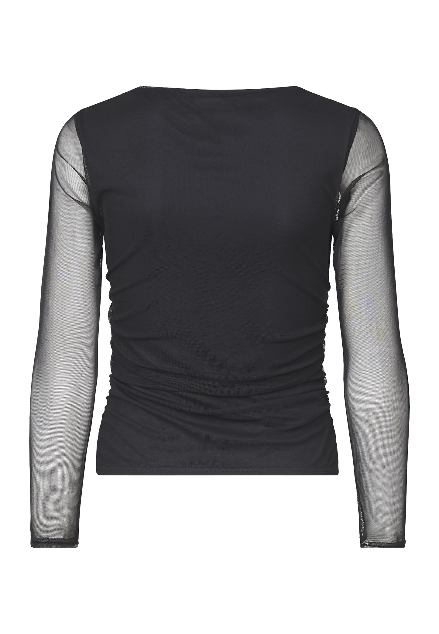 Sisters Point Esme LS3 Mesh Bluse - Sort