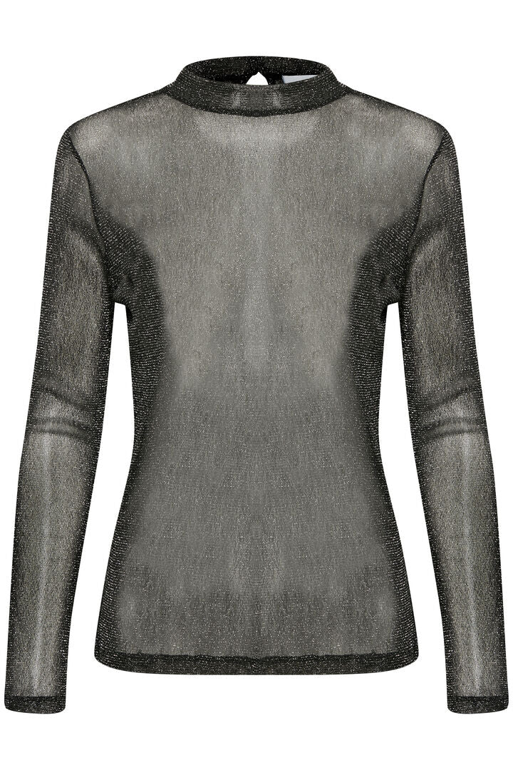 Saint Tropez Delila Mesh bluse - DelilaSZ Sort