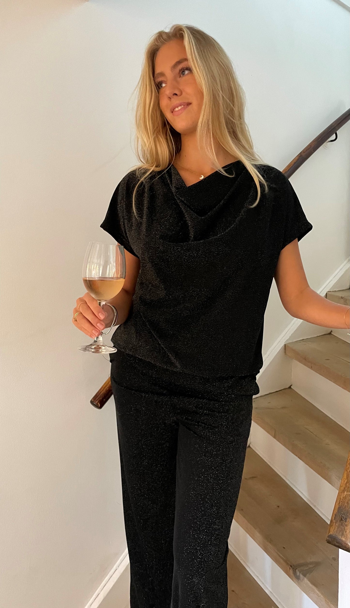 Continue CPH - Karim Lurex Glimmer Bukser - Black