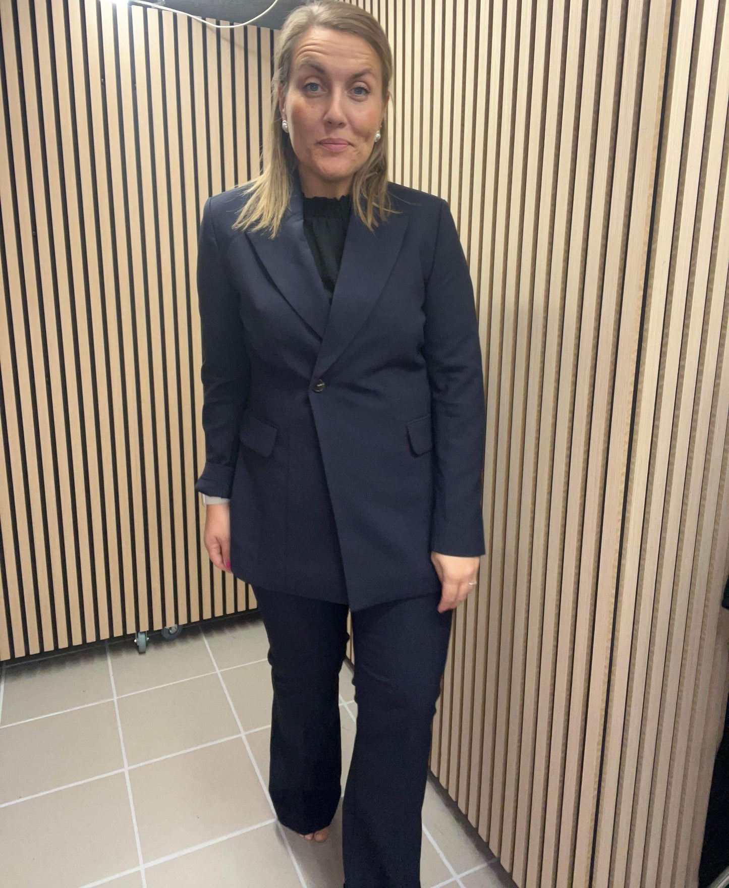 Soaked In Luxury Corinne Fitted Blazer - Blå