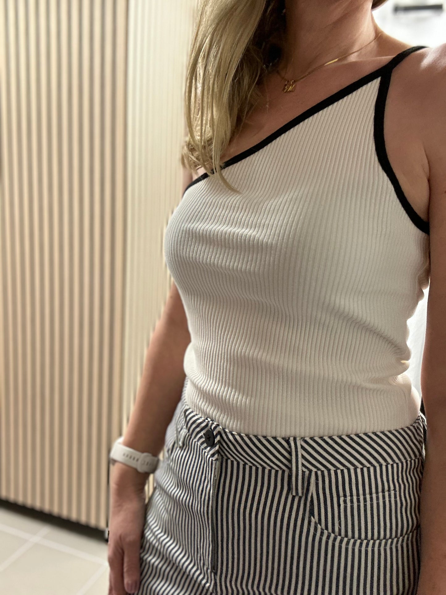 Soaked In Luxury Simone Strap Top - SLSIMONE Whisper White