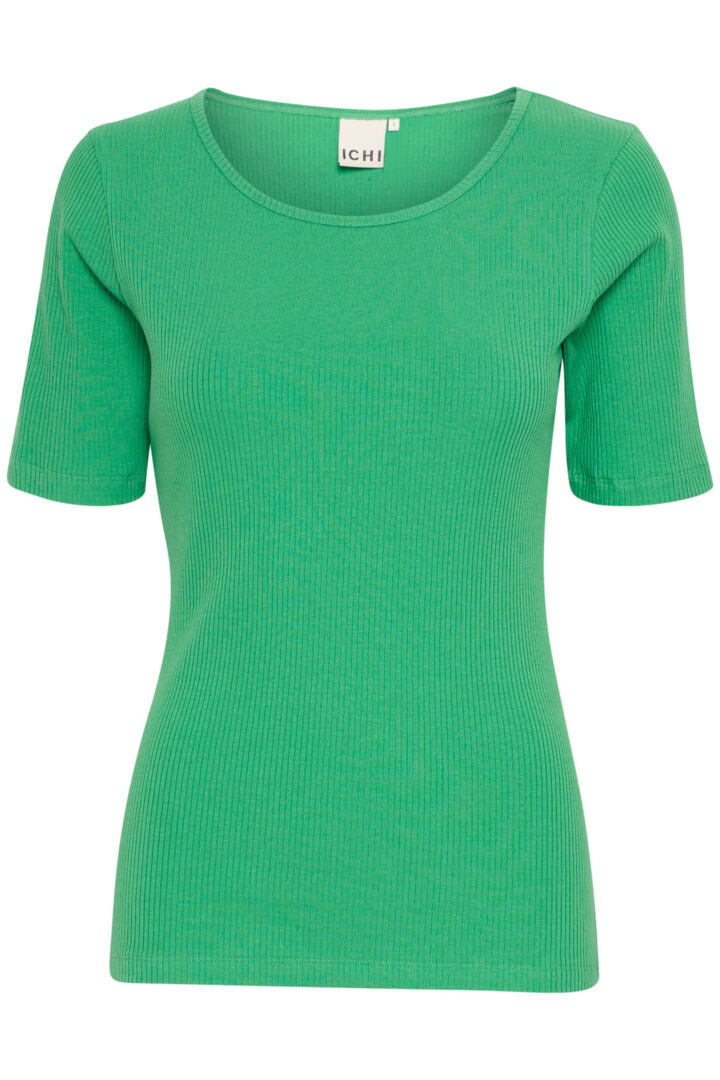 ICHI Palmer Rib T-Shirt - IHPALMER SS Grøn