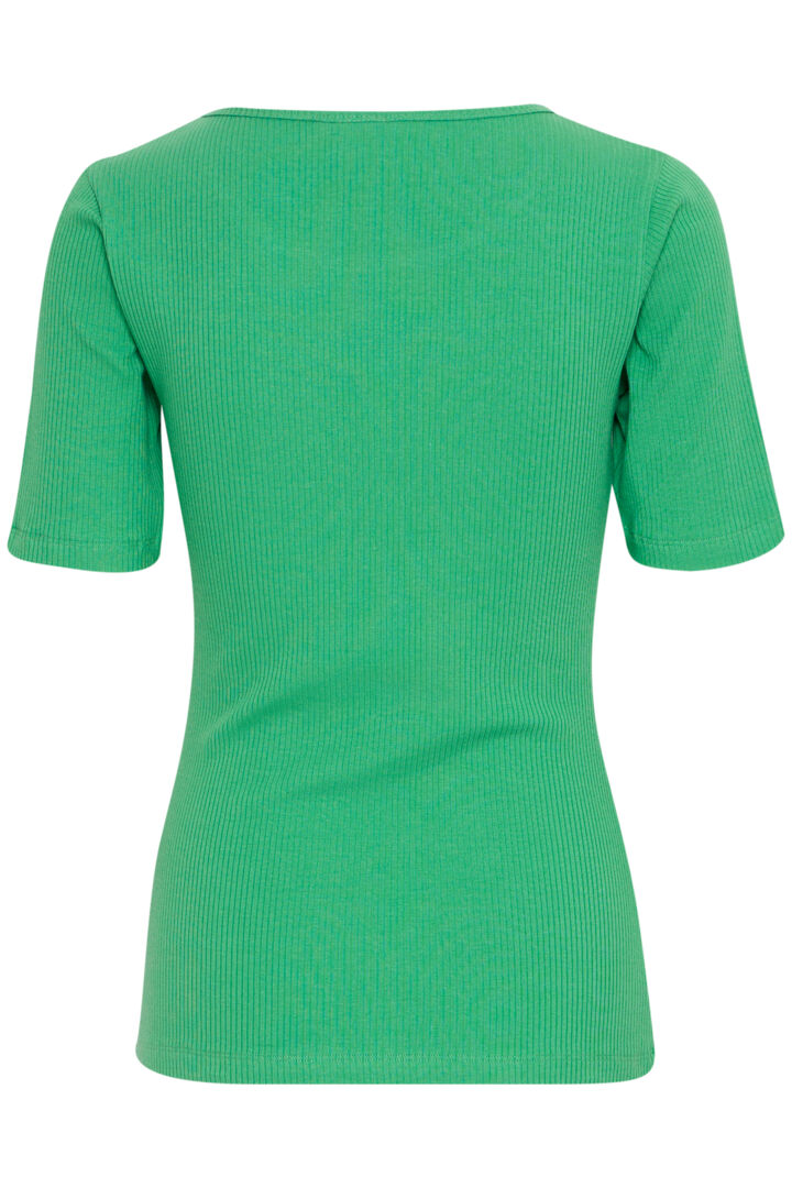 ICHI Palmer Rib T-Shirt - IHPALMER SS Grøn