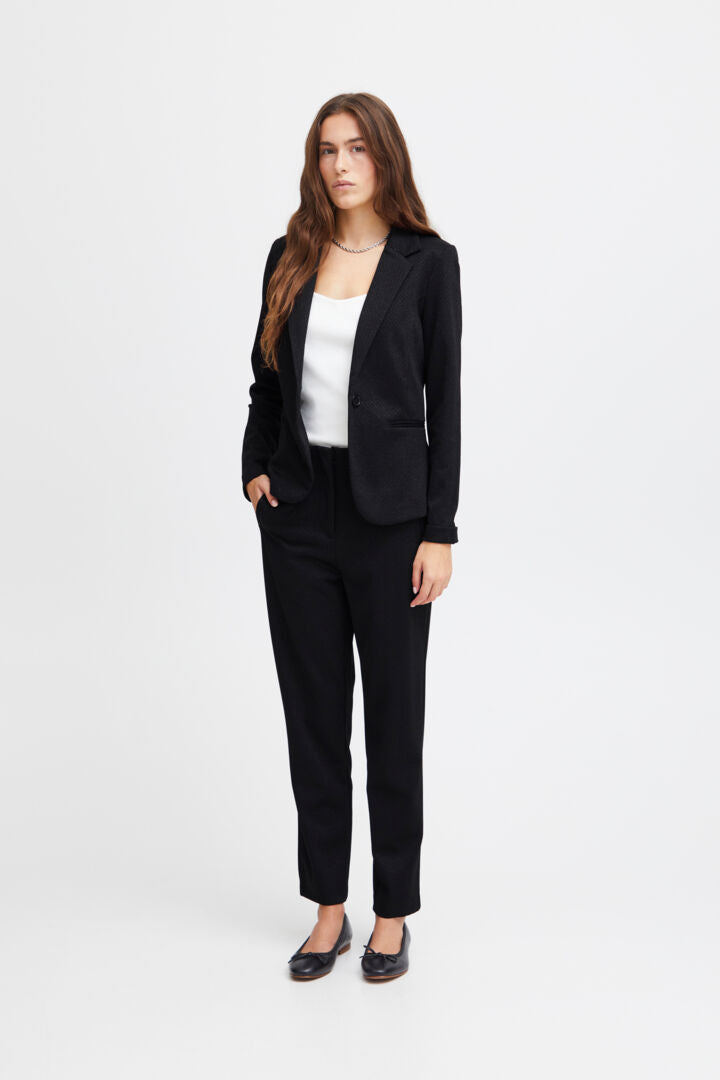 ICHI Kate Lurex Sparkles Glimmer Bukser - IHKATE Sort