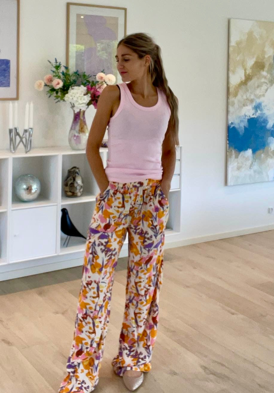 Saint Tropez Eiko Bukser - EikoSZ Pants Ice Flower Art