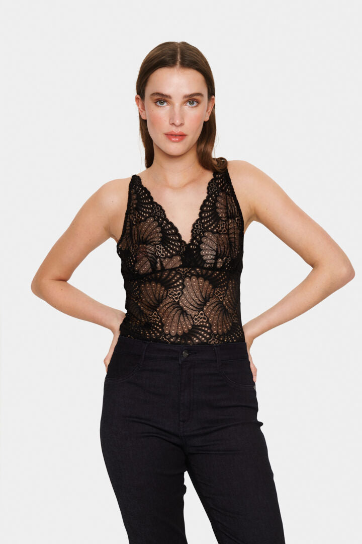 Saint Tropez Daisy Blonde Top - Sort