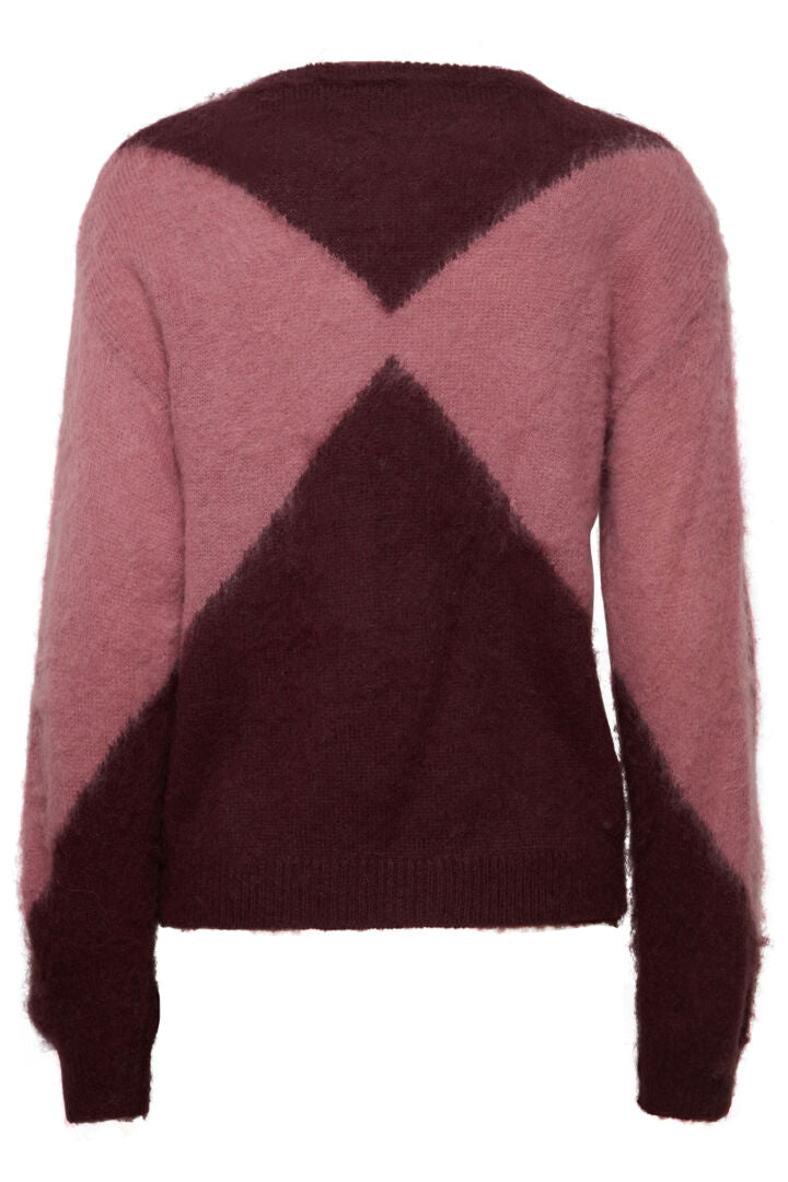ICHI Blossie Strik Bluse - IHBLOSSIE - Port Royale