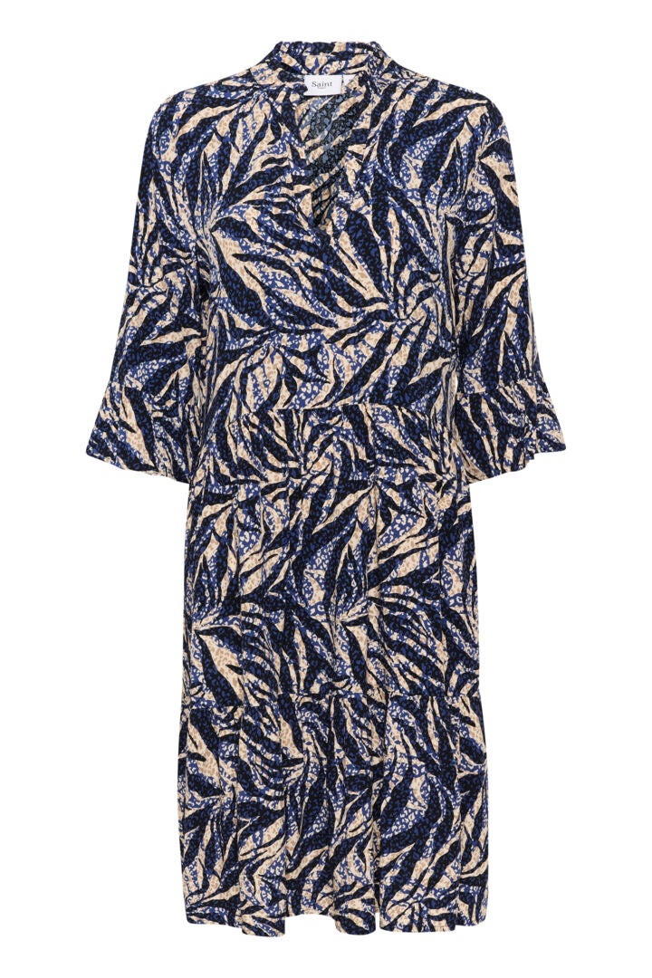 Saint Tropez Eda Dress - Edasz Blå / Sort