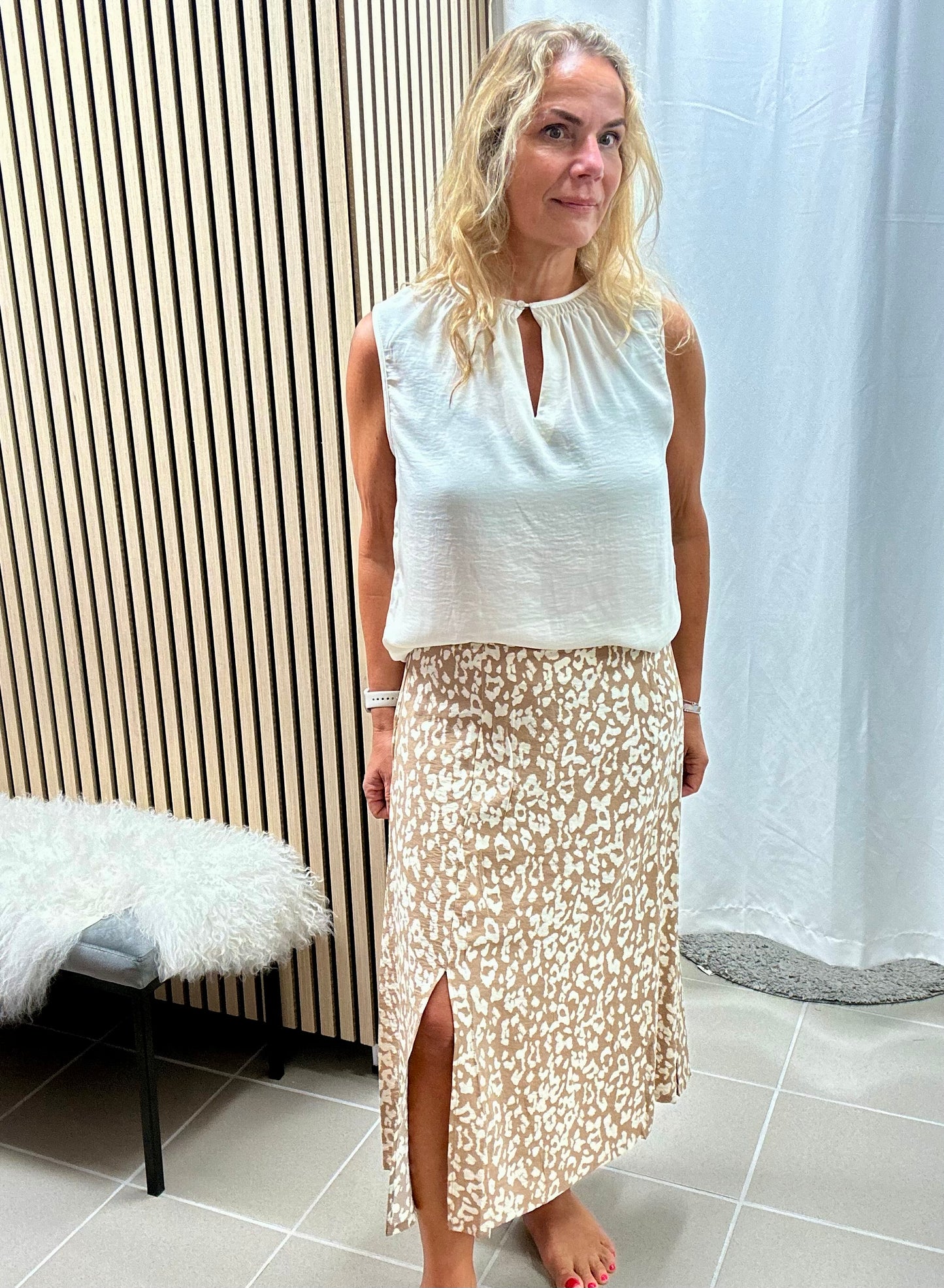 ICHI Tamiko Nederdel Natural Leo - IHTamiko skirt