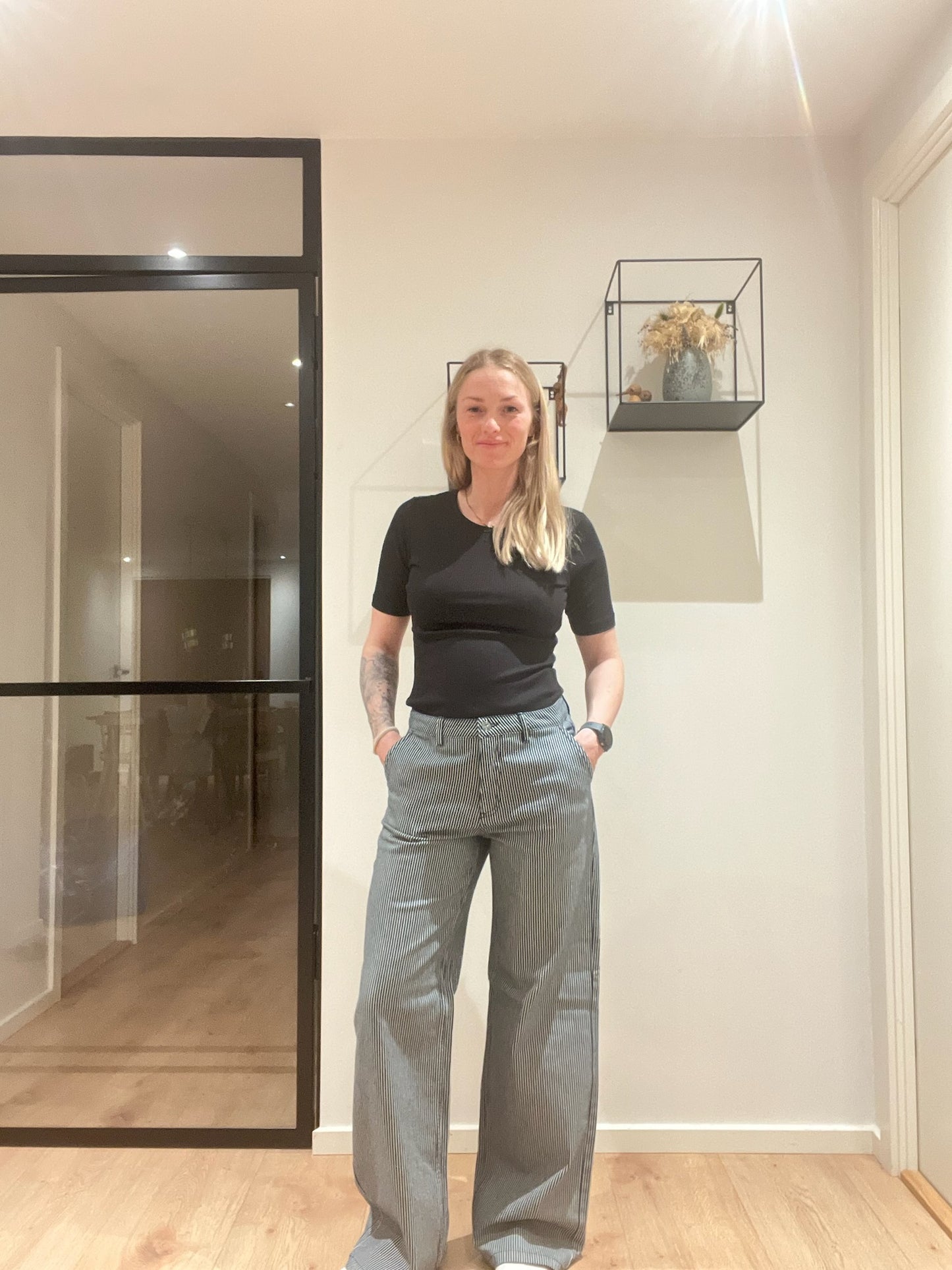 Freequent Melly Stribede Bukser - FQMelly Pants