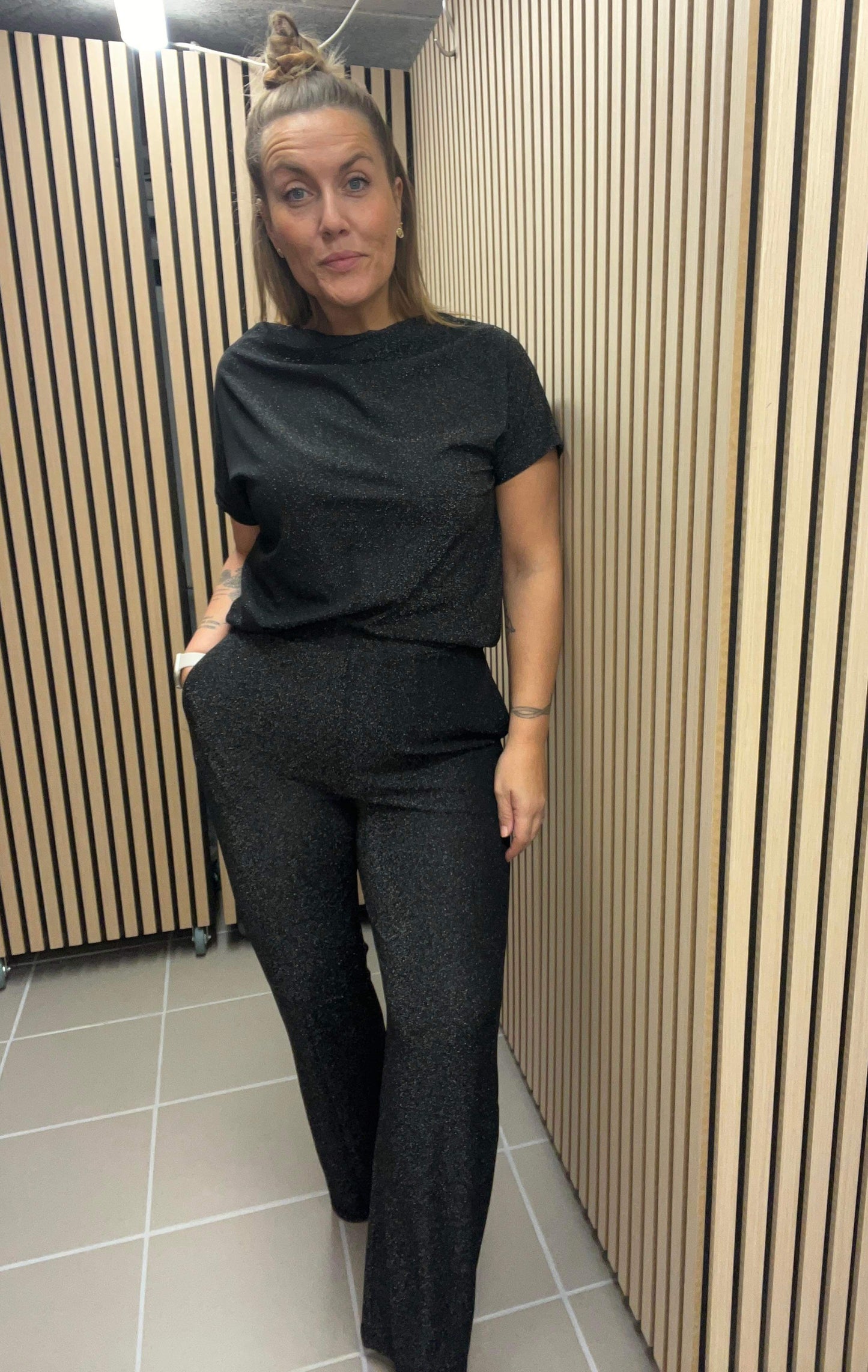 Continue CPH - Karim Lurex Glimmer Bukser - Black