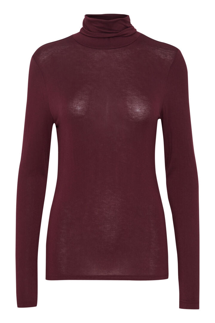 ICHI Philuca Rullekrave Bluse IHPHILUCA LS - Port royale