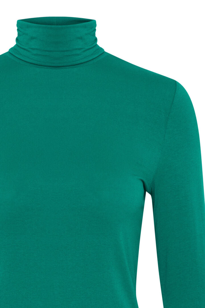 ICHI Philuca Rullekrave Bluse IHPHILUCA LS - Cadmium Green