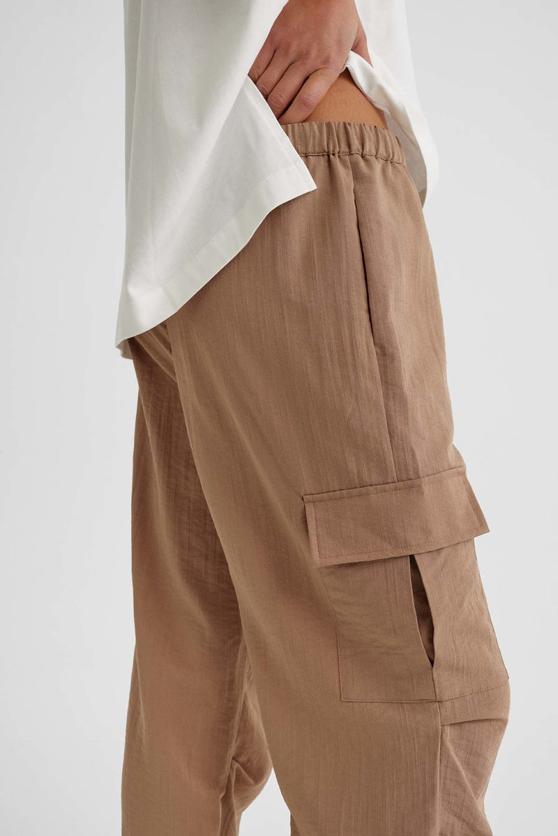 Freequent Everyday Bukser Cargo FQEVERYDAY- PANT - Sand