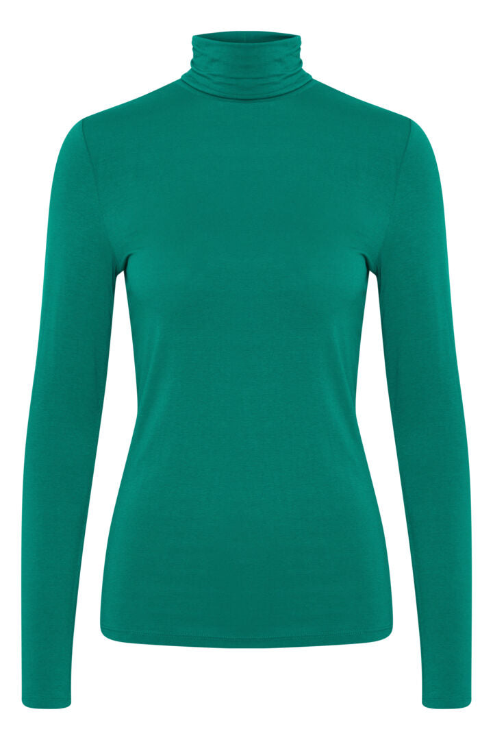 ICHI Philuca Rullekrave Bluse IHPHILUCA LS - Cadmium Green