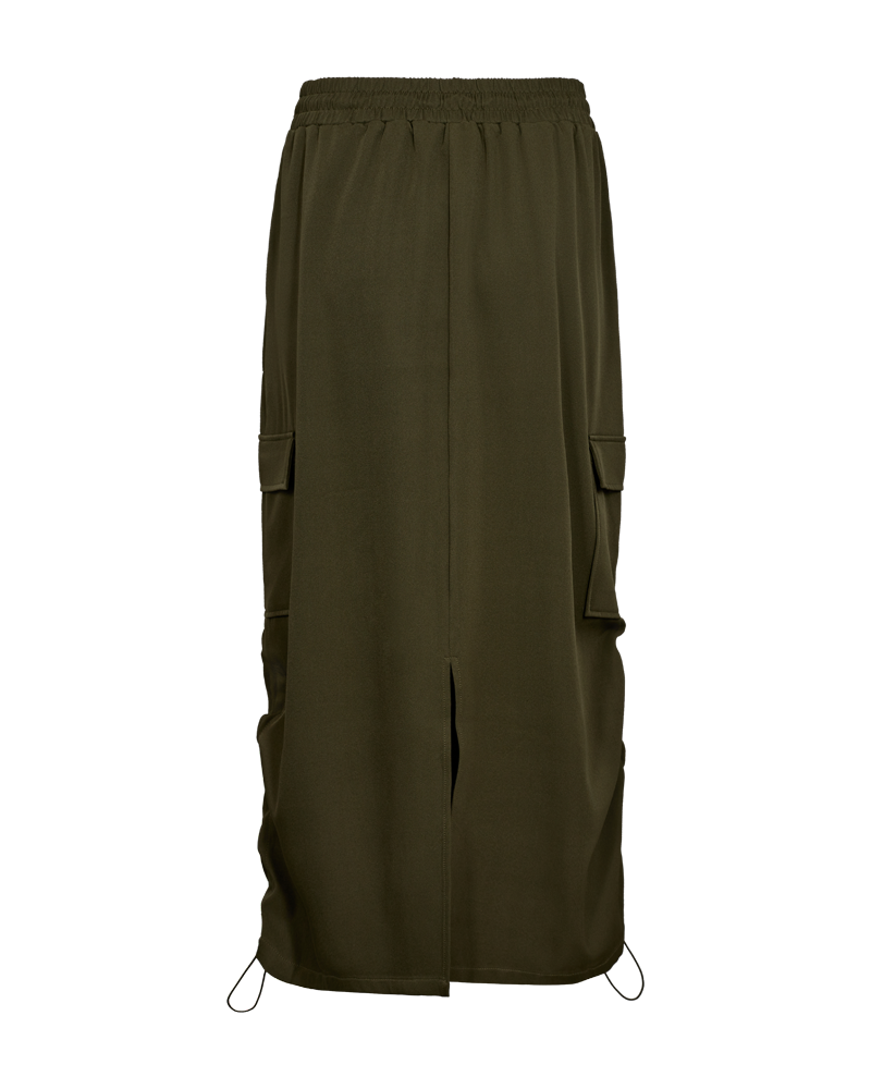 Freequent Lilea Lang Nederdel - FQLILEA SKIRT Oliven / Army