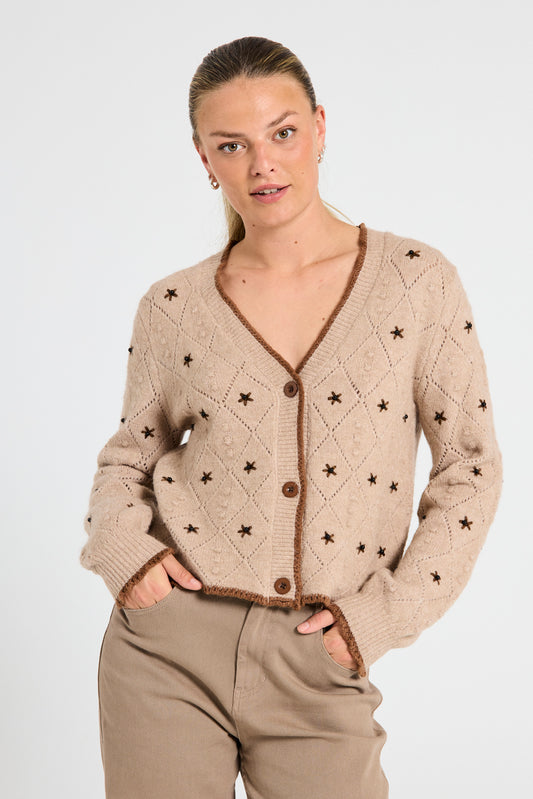 Freequent Stokke Cardigan - FQStokke Simply Taupe