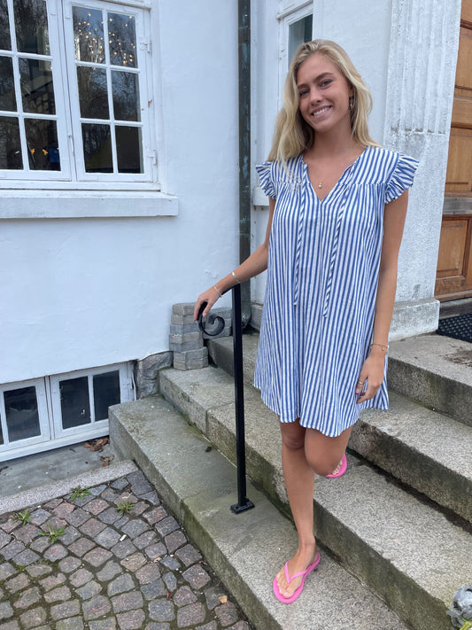 Continue Lilli Dress Sommerkjole - Blue Stripe