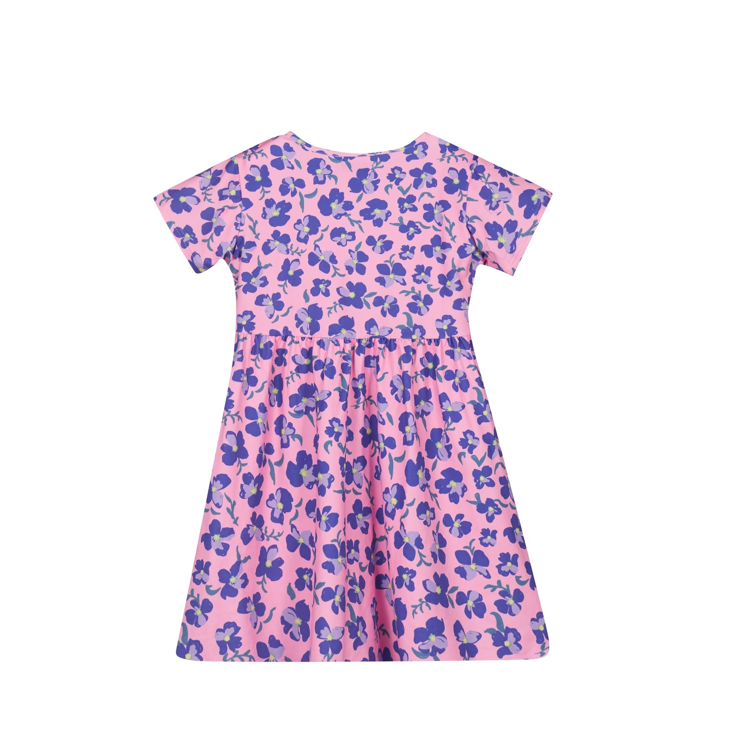 Liberte Alma SS Babydoll Dress Kjole (Kids) - Pink Purple Flower