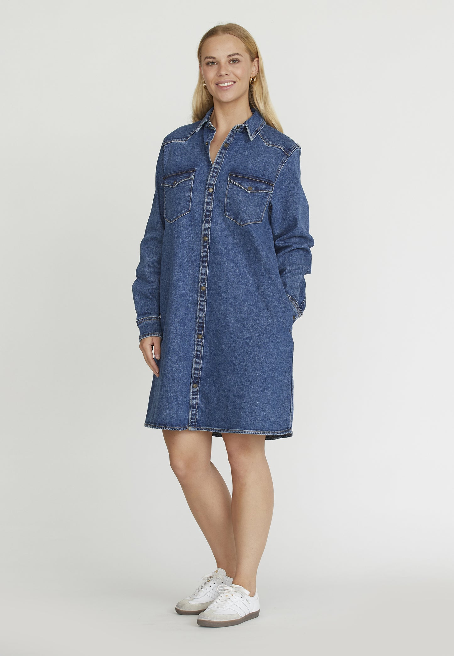 Sisters Point Onea Denim Kjole - Onea-A-Dr