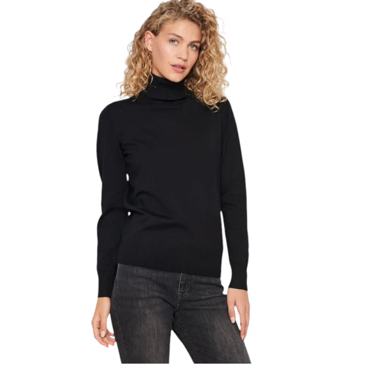 Saint Tropez Mila Rullekrave Bluse - MilaSZ RollNeck Sort