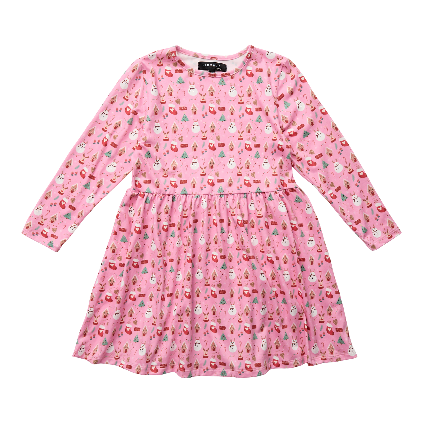 Liberté Alma jule kjole (kids) - Pink x-mas