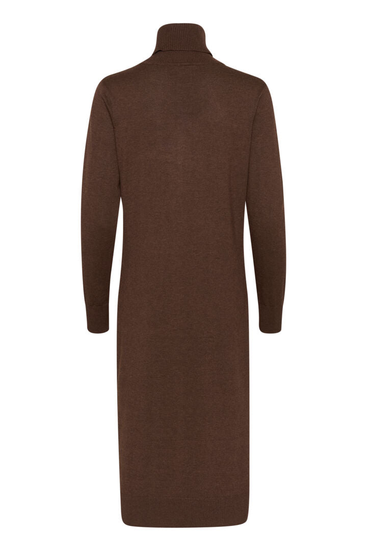 Saint Tropez Mila Kjole Brun - MilaSZ Roll Neck Long dress