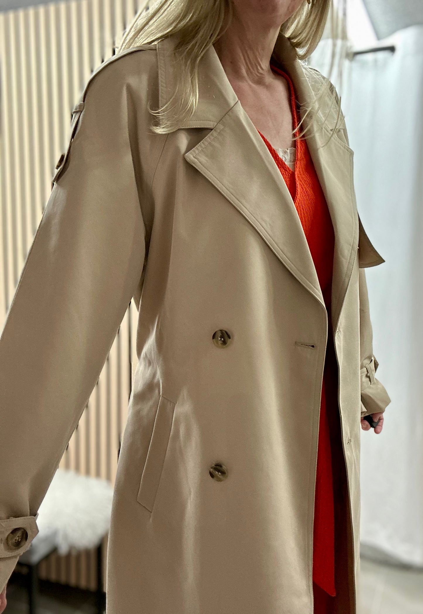 Freequent Ottie Trenchcoat Jakke - FQOTTIE  Sand/ Beige