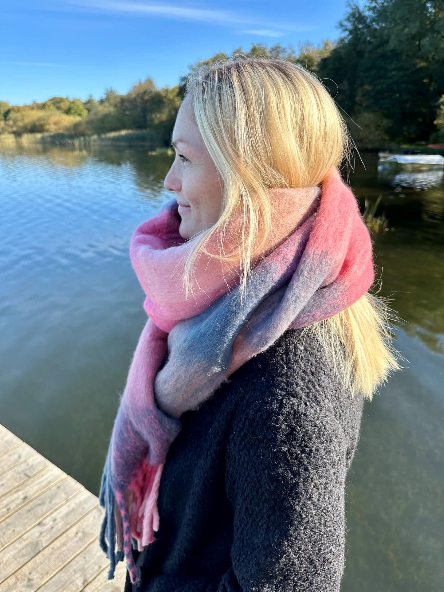 Saint Tropez Falberta Halstørklæde pink - FalbertaSZ Scarf