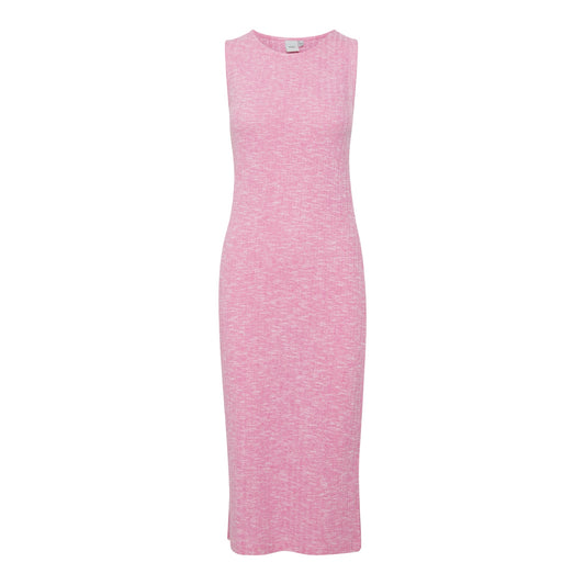 ICHI peony dress / kjole - Super pink melange