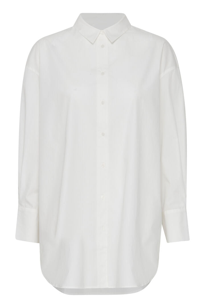 ICHI Rubina Skjorte med frynsedetaljer - IHRUBINA Hvid