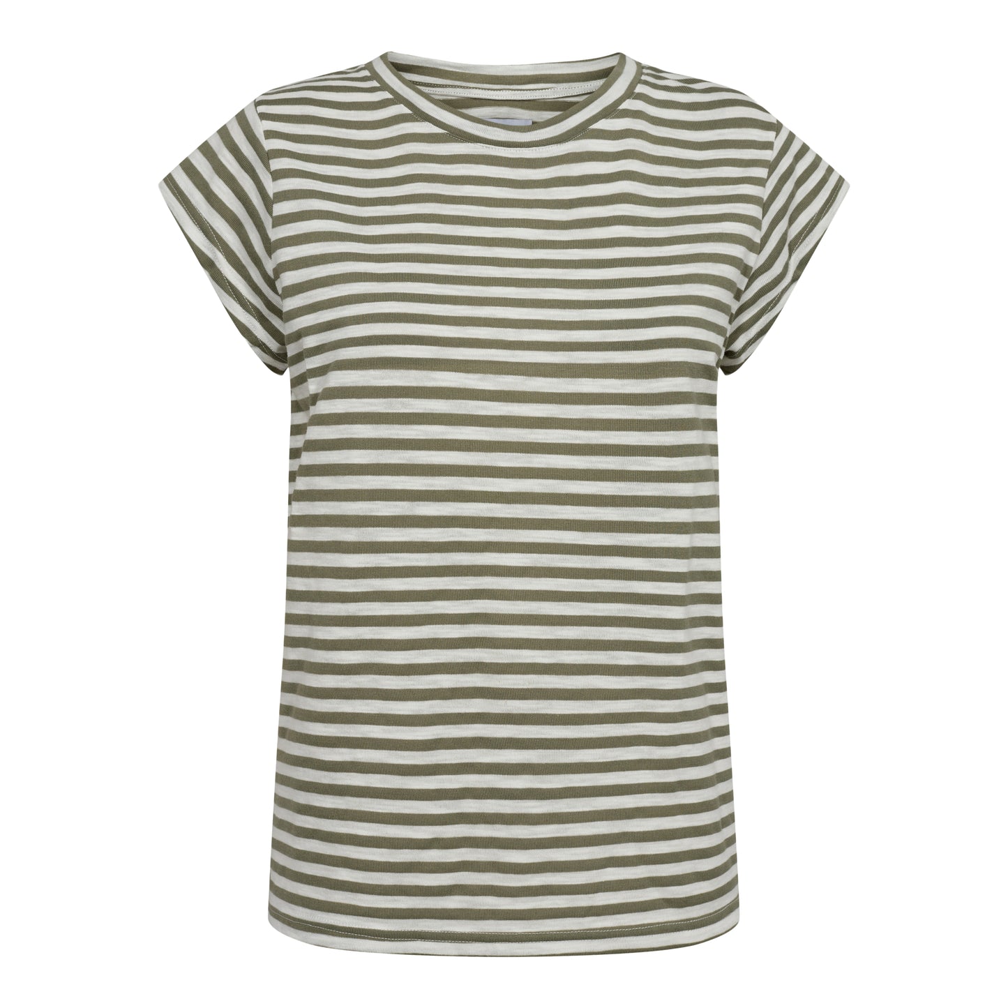 Liberte Ulla Stripe T-Shirt - Army / hvid