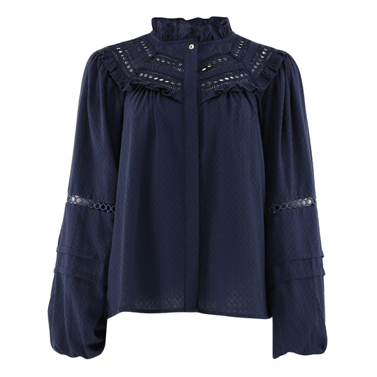 Continue Sienna Bluse Navy Blue