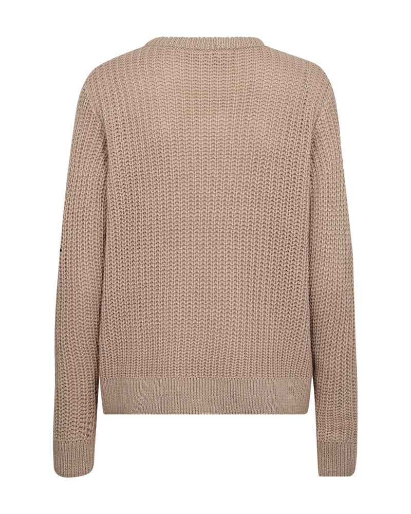 Freequent Cox Strik Pullover - FQCox Sort/beige