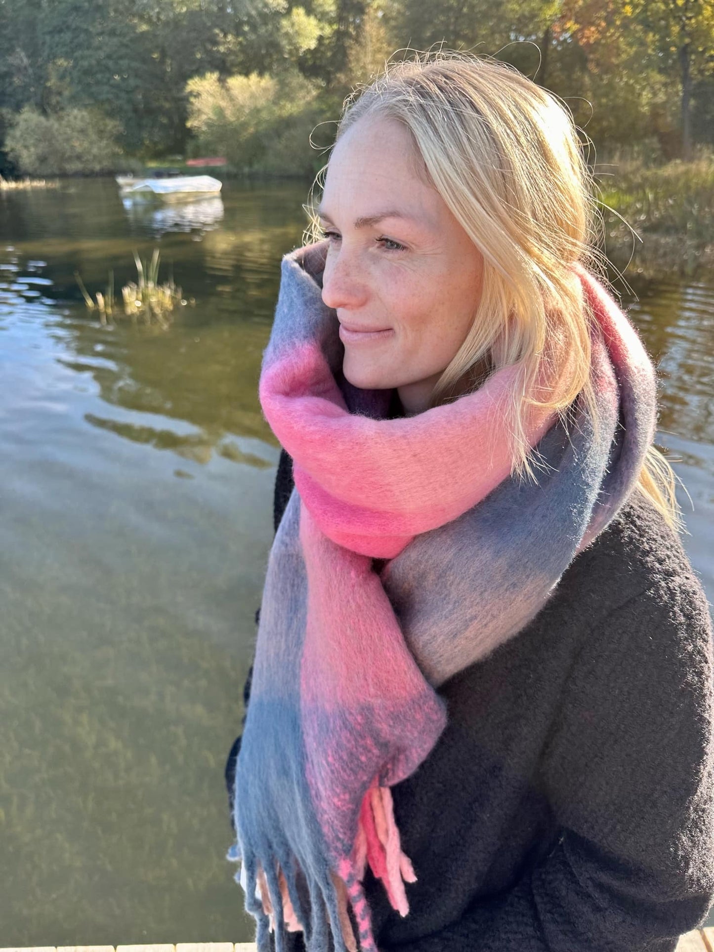 Saint Tropez Falberta Halstørklæde pink - FalbertaSZ Scarf