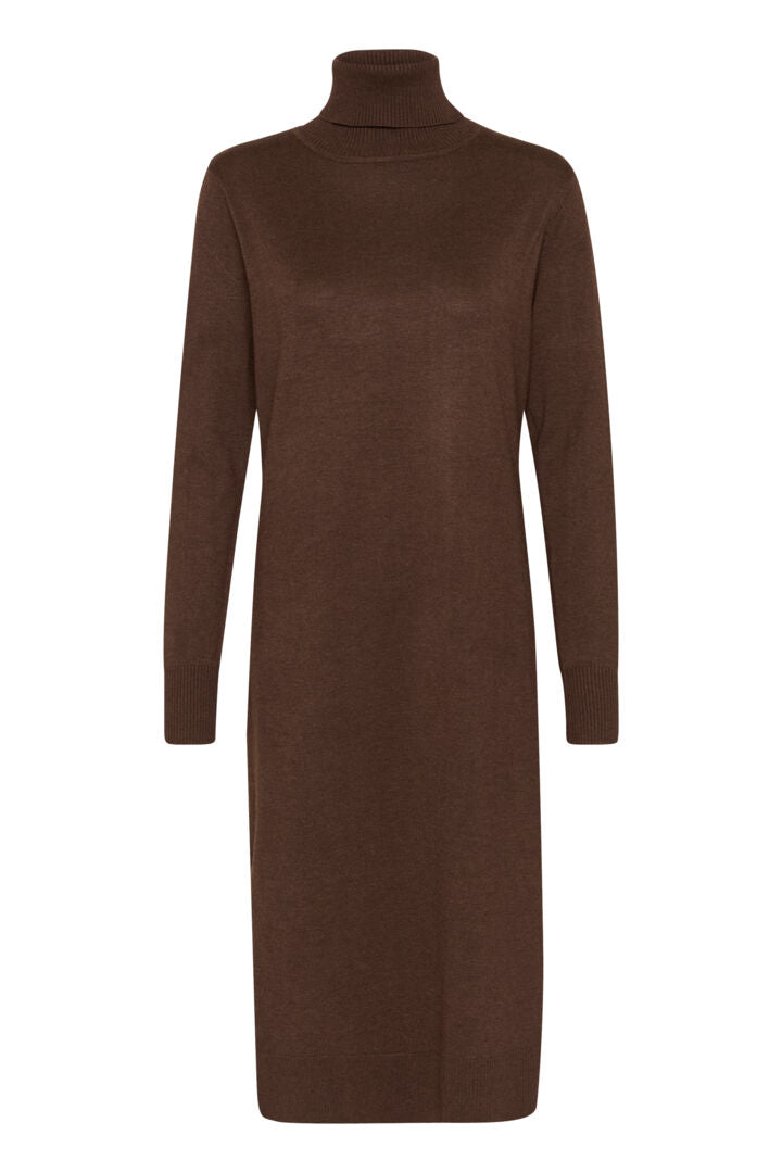 Saint Tropez Mila Kjole Brun - MilaSZ Roll Neck Long dress