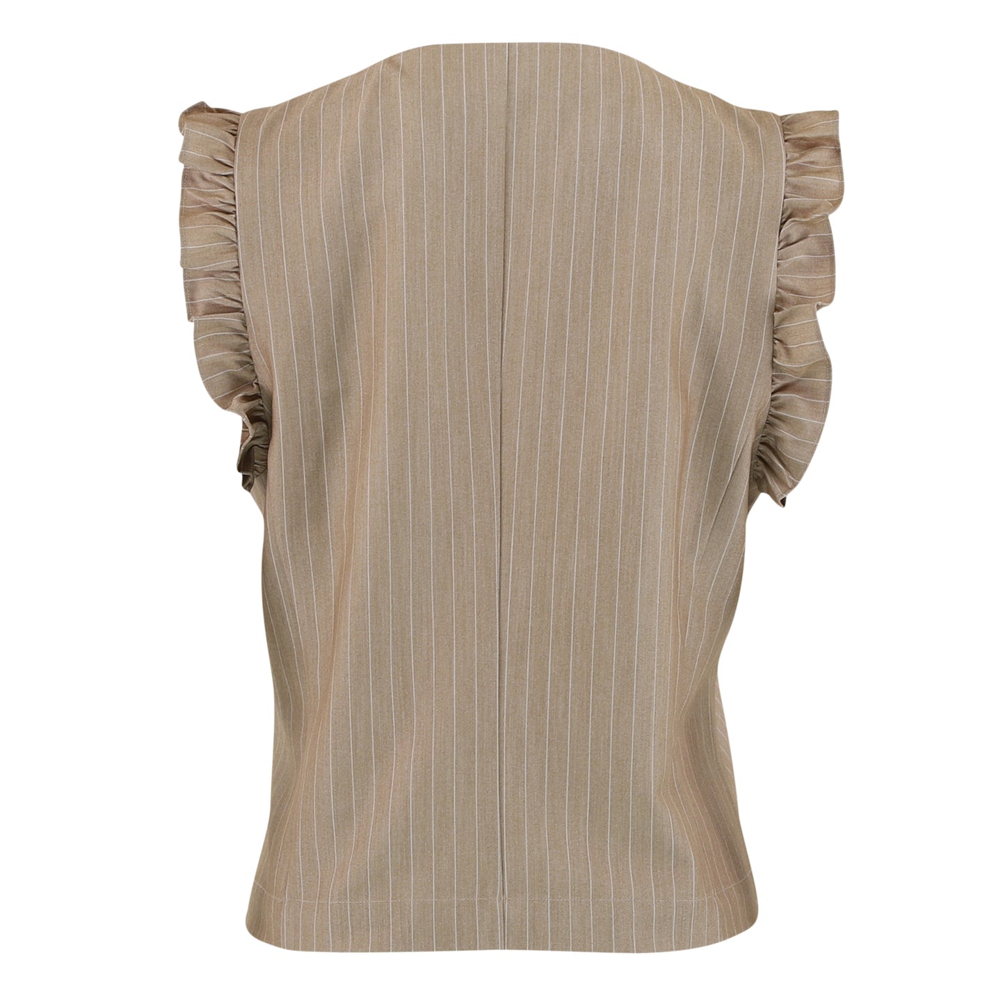 Continue Lydia Vest - Sand/White  Stripe