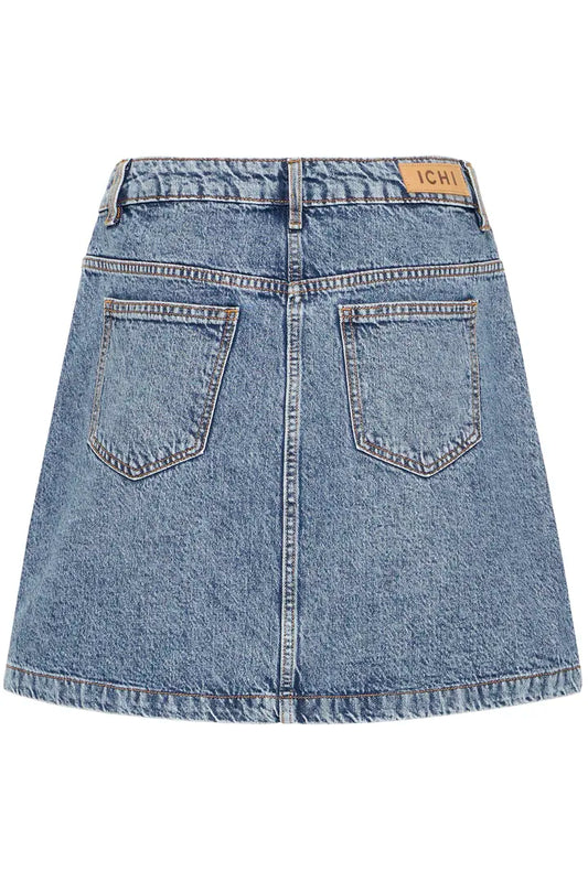 ICHI Aveny Denim Nederdel - IHAveny SK Medium Blue Stonewashed