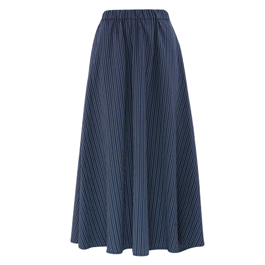 Continue Harriet Skirt / Nederdel - Navy Blue Stripe