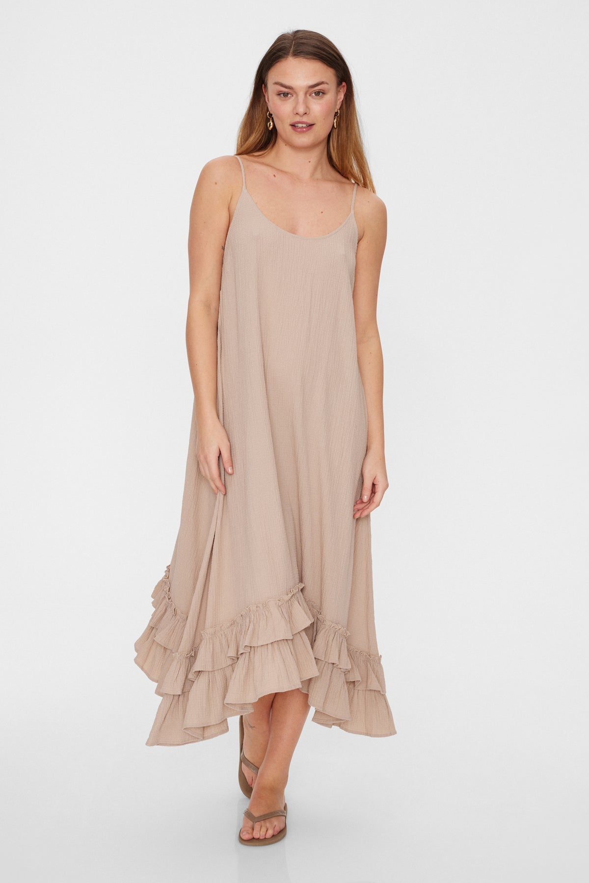 Freequent Amia Strop Kjole - FQAmia Dress Sand