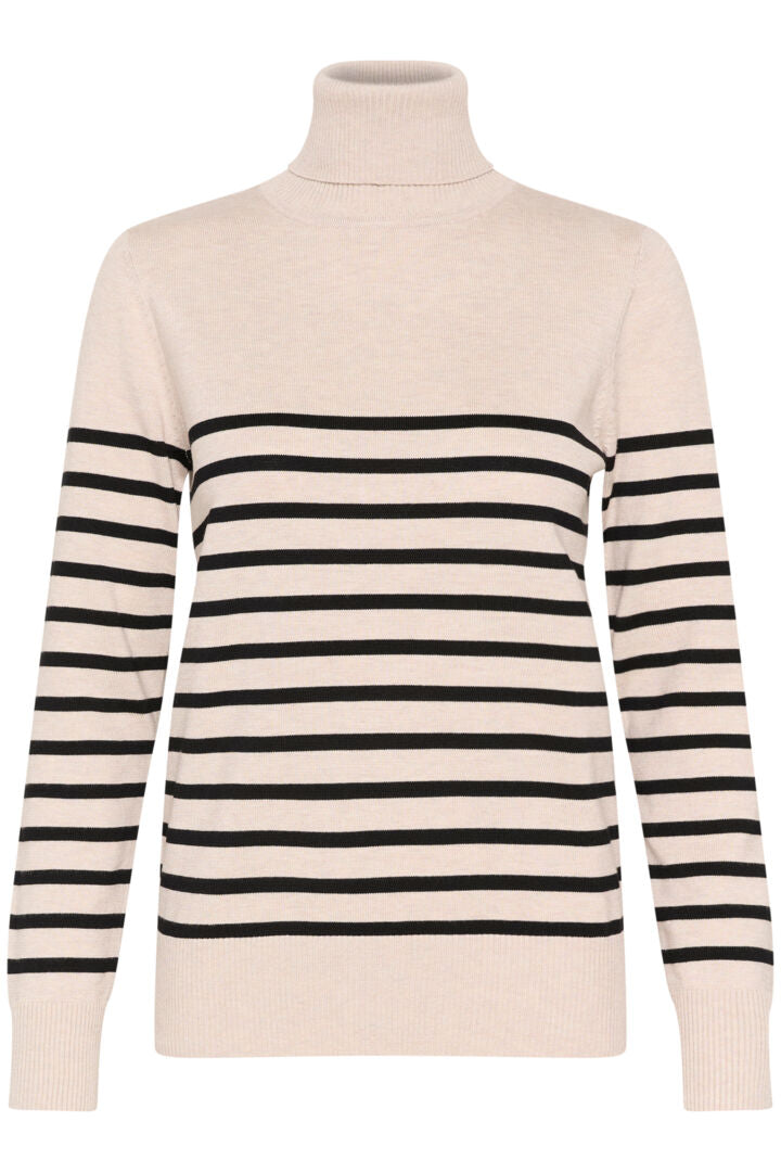 Saint Tropez Mila Stripe Rullekrave - Sand