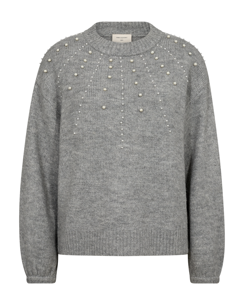 Freequent Pearl Strik Pullover - FQPearl grå