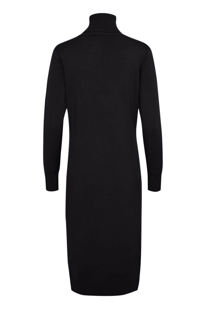 Saint Tropez Mila Kjole Sort rullekrave - MilaSZ Roll Neck Long dress sort