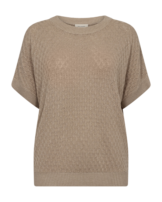 Freequent Ani Strik Bluse / Pullover - Simply Taupe Melange