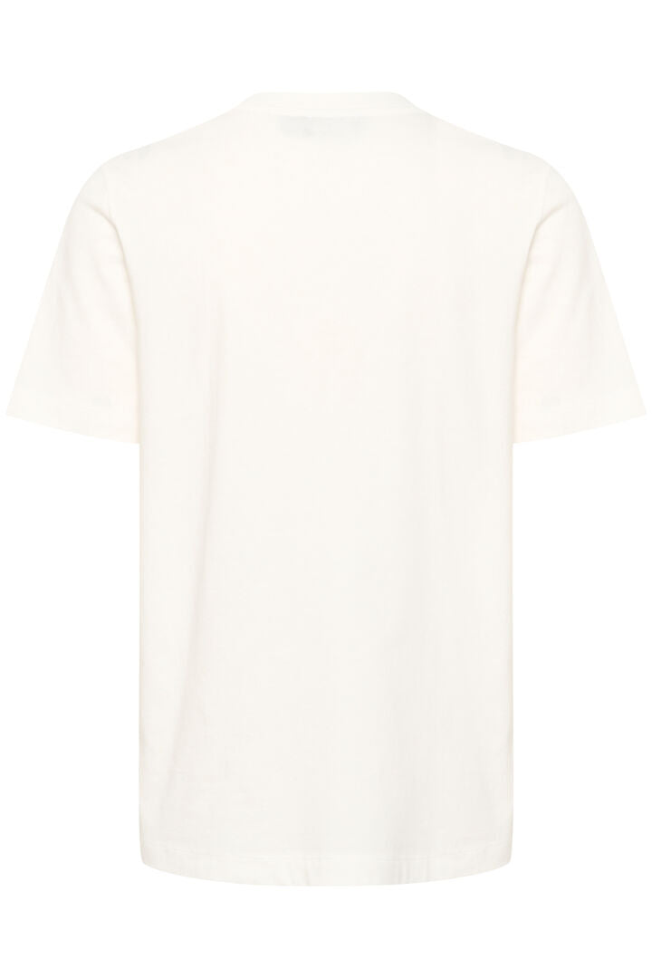 Soaked In Luxury Varga Flock Logo T-Shirt -SLVARGA Broken White