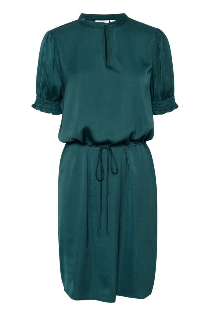 Saint Tropez Nunni Kjole med bindebånd - NUNNISZ Blå / grøn