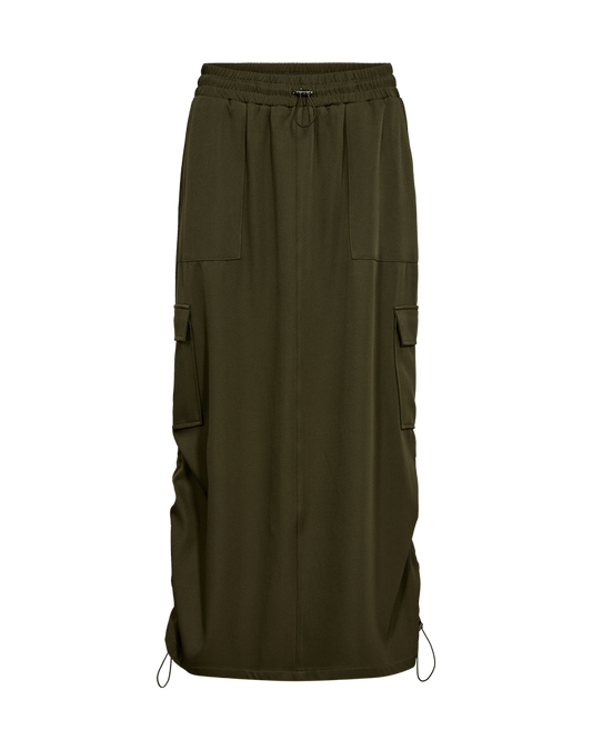 Freequent Lilea Lang Nederdel - FQLILEA SKIRT Oliven / Army