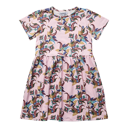 Liberte Alma Babydoll Kids Børnekjole / Dress - Rosa multicolor paisley