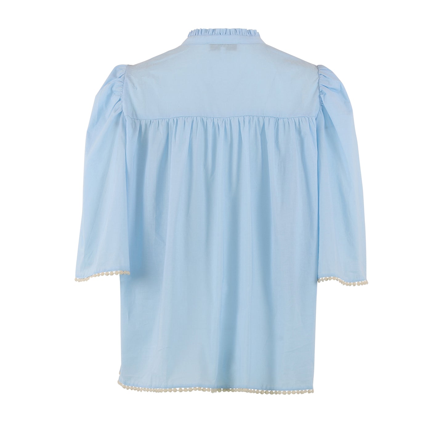 Continue CPH Isa Embrodery Bluse - Light Blue / Blå