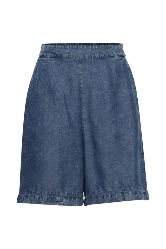 ICHI Beoni Shorts i denim IHBEONI SHO - Washed medium Blue